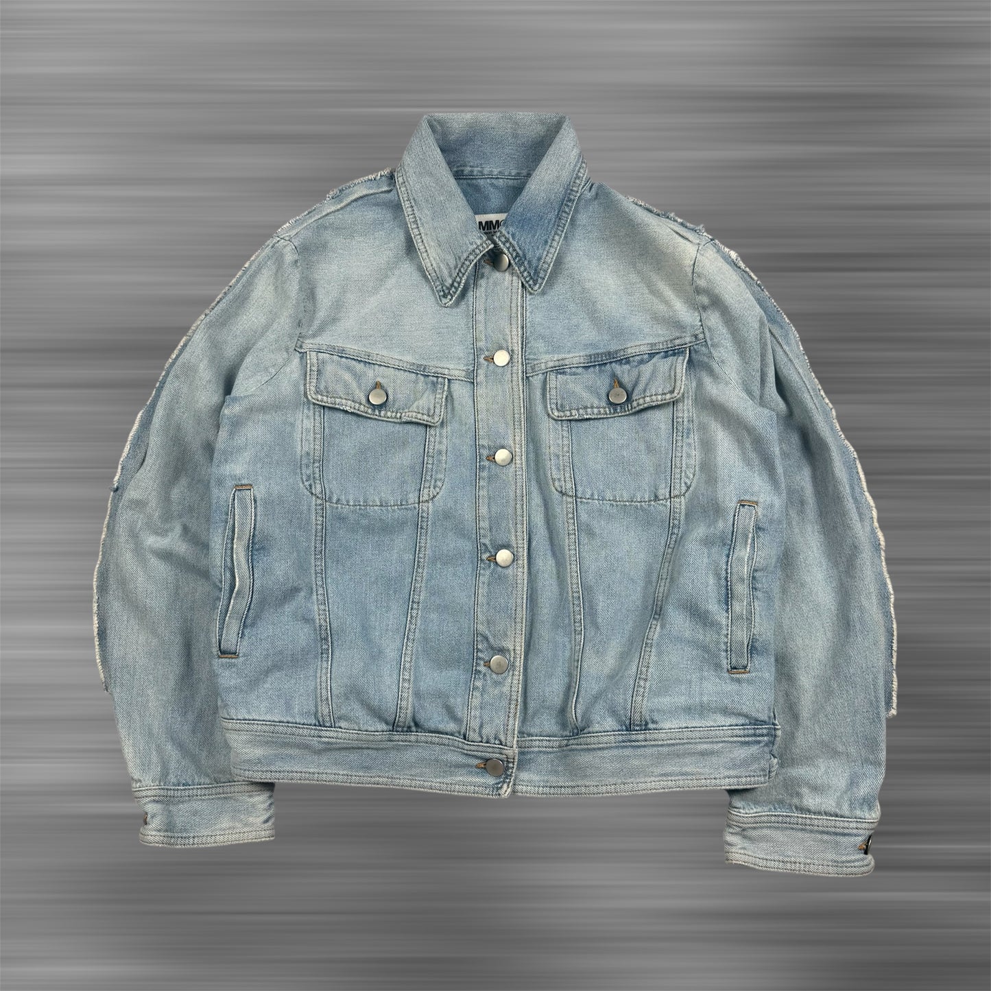 SS2017 Maison Margiela Two Tone Blue Denim Jacket