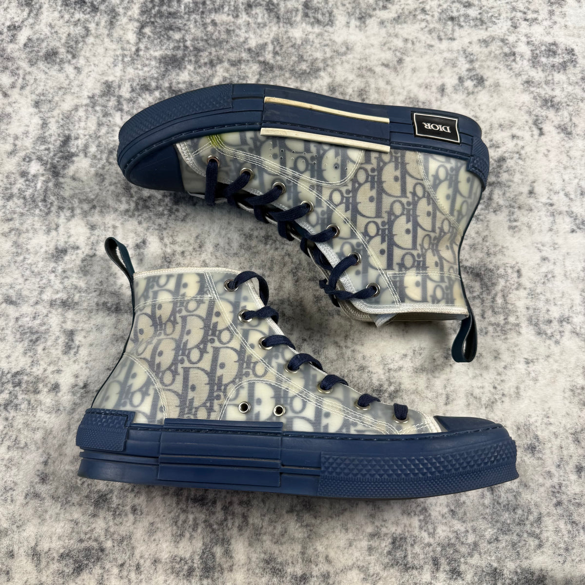 Dior B23 Oblique ‘Navy’ High Top Shoes