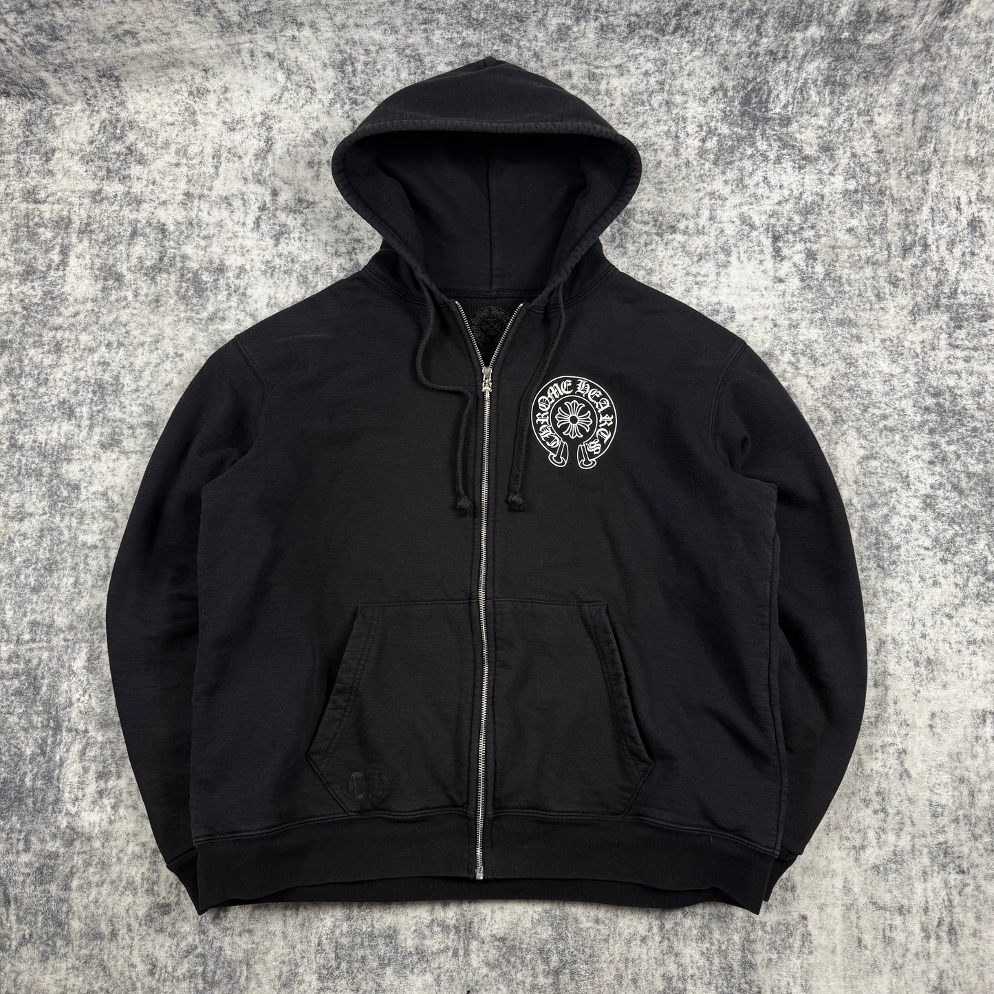 Chrome Hearts Los Angeles Thermal Horseshoe ‘Black’ Zip Hoodie