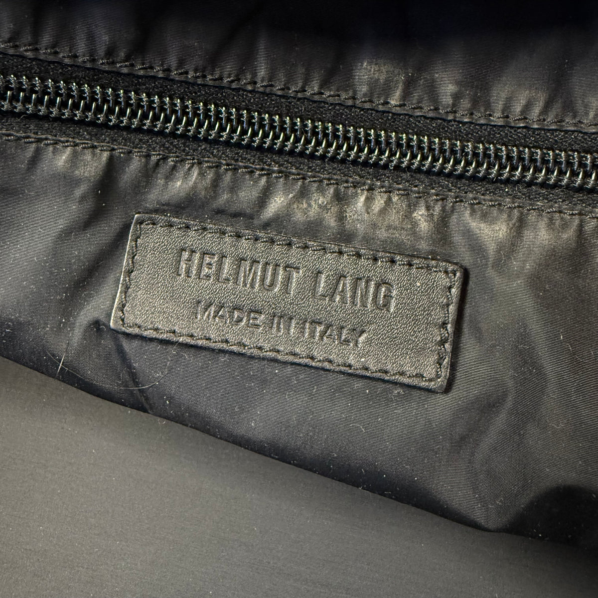 Helmut Lang 1990s Vintage Black Nylon Weekender Duffle Bag