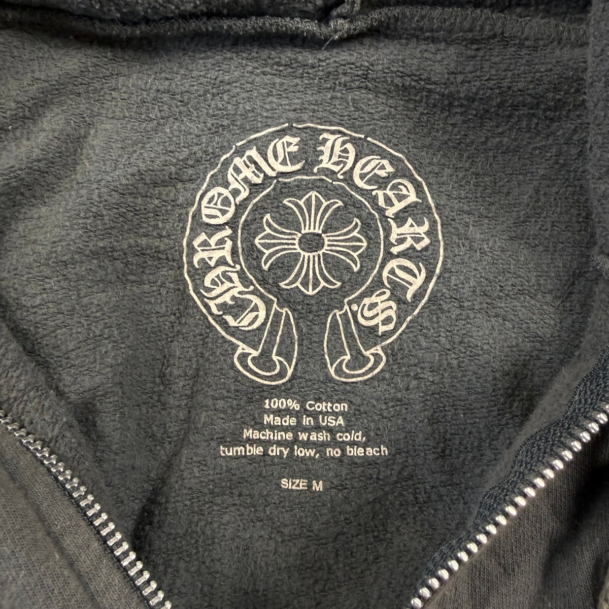 Chrome Hearts Vintage Horseshoe Cross ‘Gray’ Zip Up Hoodie