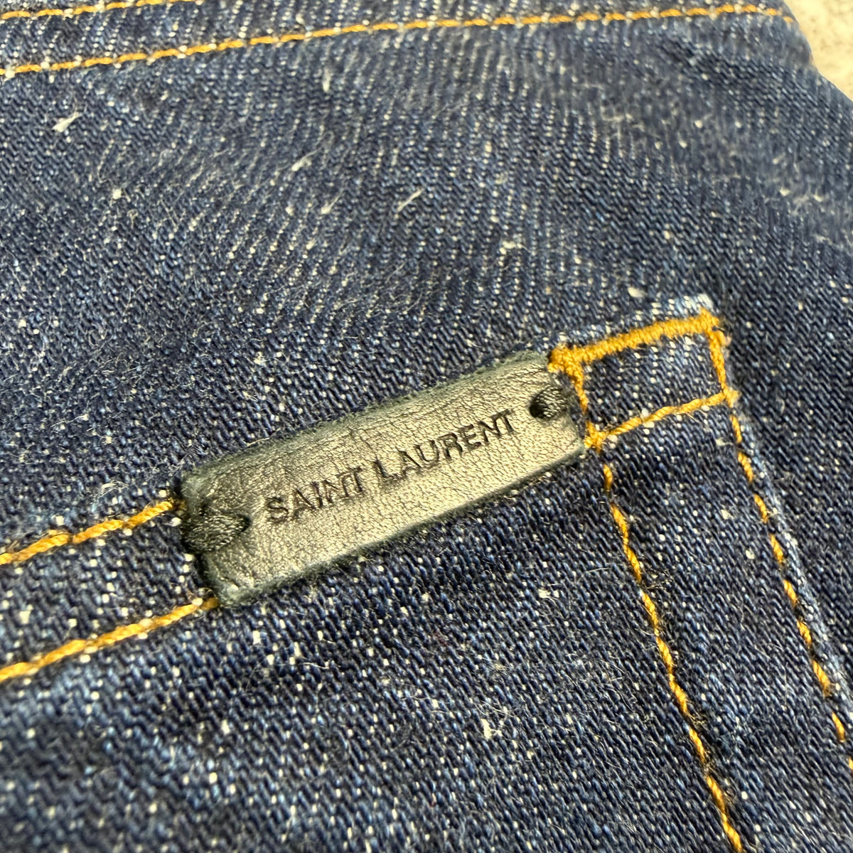 Saint Laurent Paris Étienne Dark Stonewash Denim Jeans