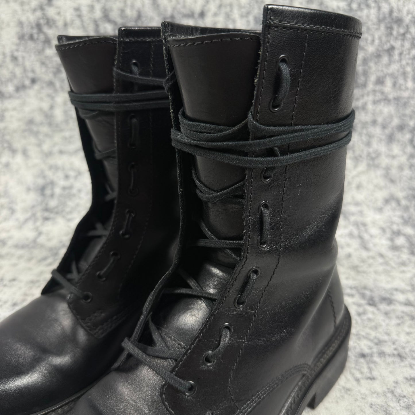 Saint Laurent Paris AW14-15 ‘Ranger’ Combat Lace-up Leather Boots