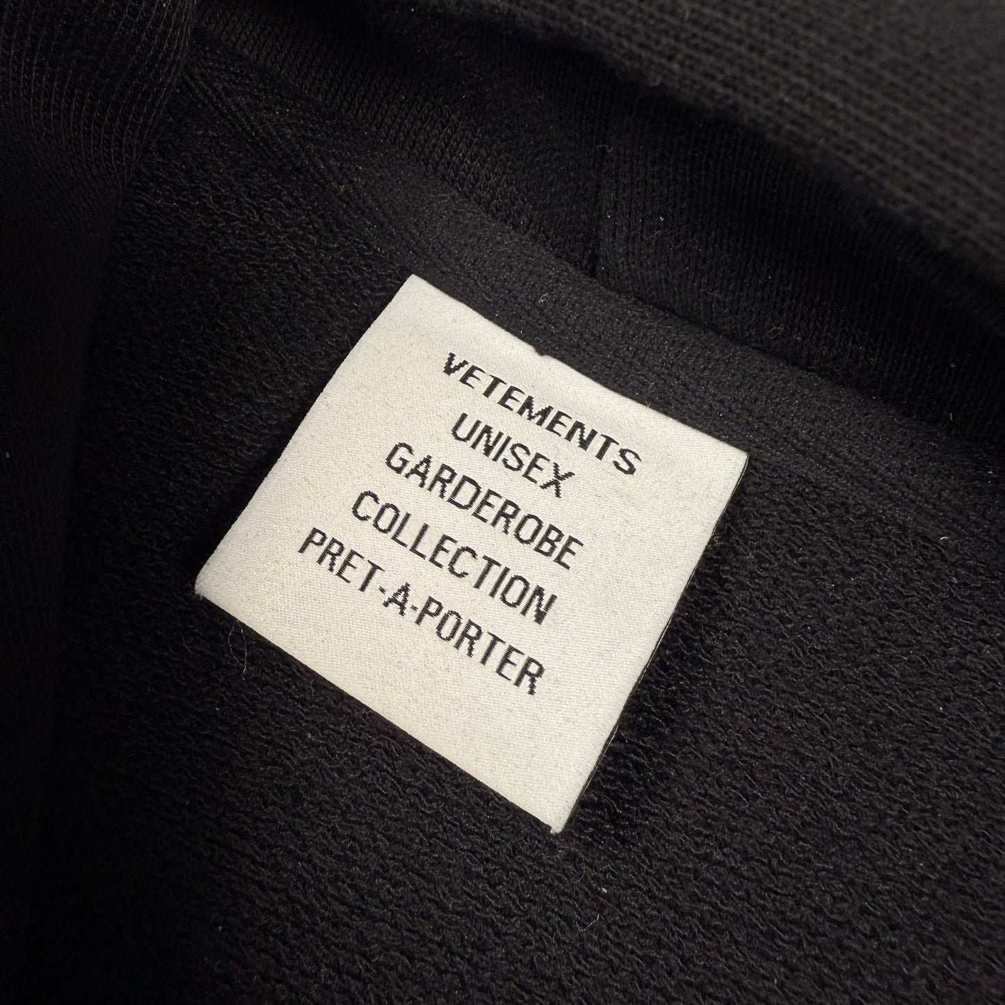 Vetements Pret-A-Porter Logo Oversized ‘Black’ Hoodie