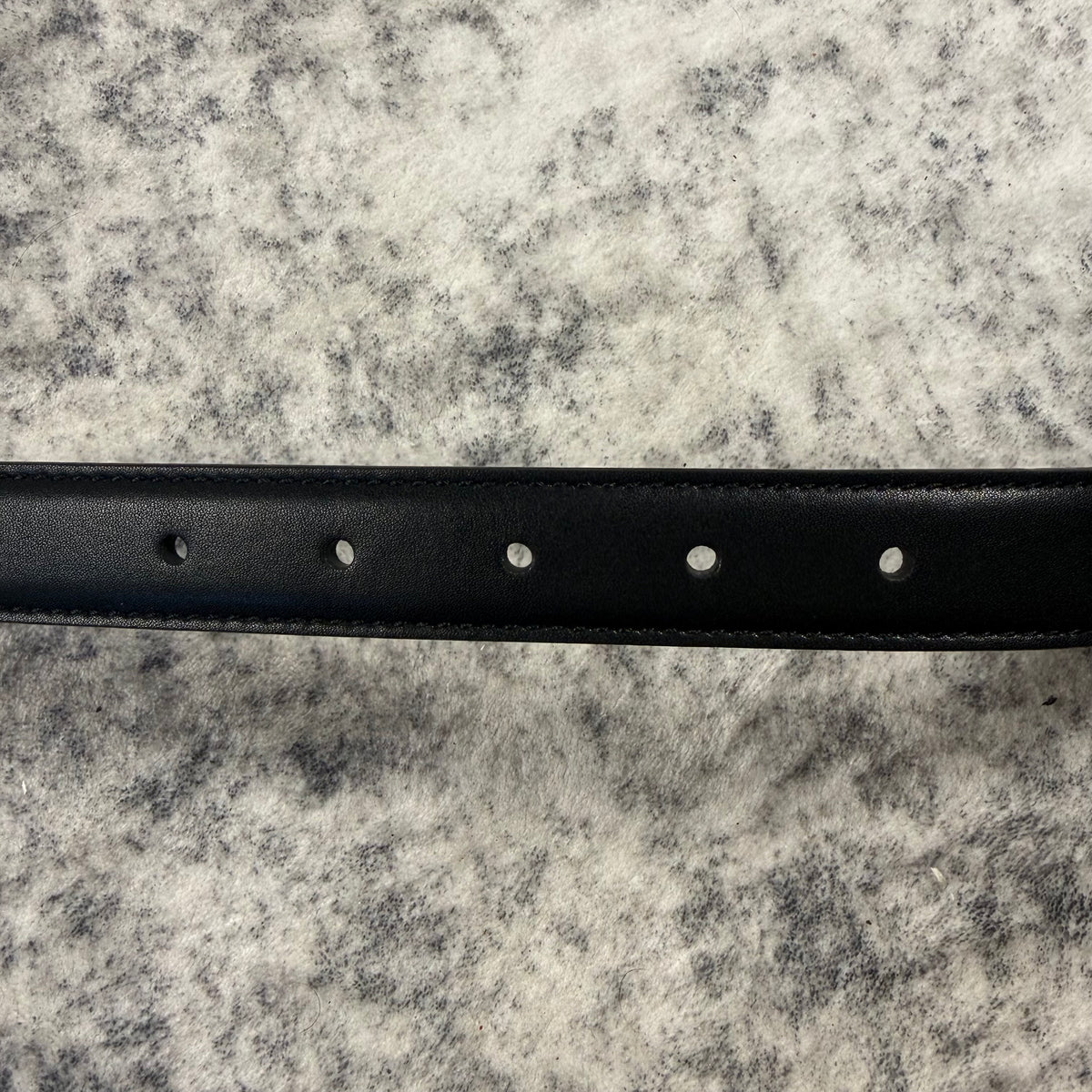 Celine Triomphe Gold Buckle Black Leather Belt