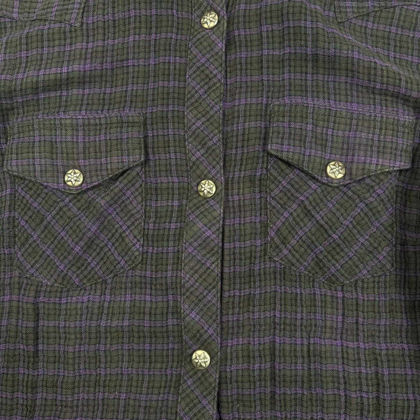 Chrome Hearts 2000s Purple/Grey Leather
Cross Fluer Flannel