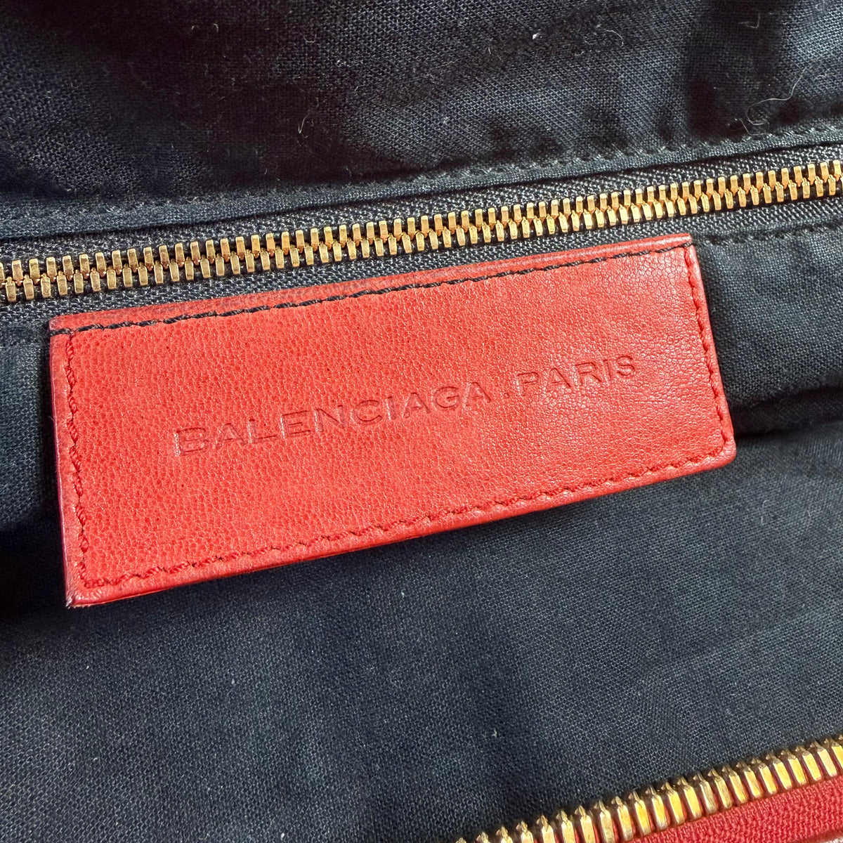 Balenciaga 2000s Whistle Red Leather Duffle Bag