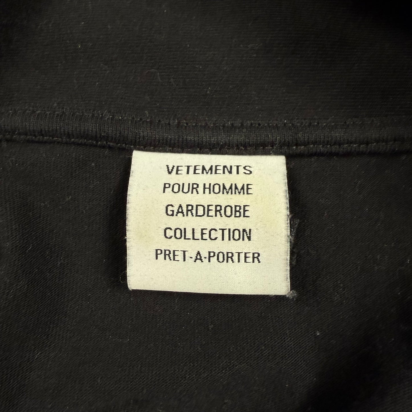 Vetements Gothic Logo Zip Turtleneck 'Black'