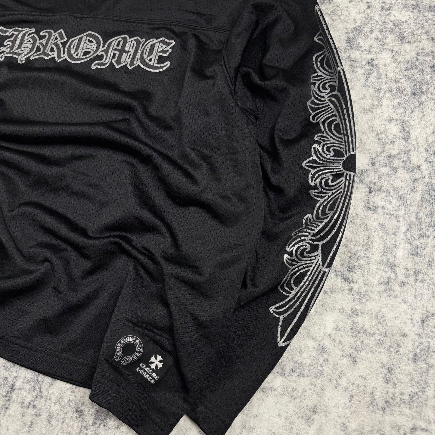 Chrome Hearts Long Sleeve Mesh ‘Black’ Jersey