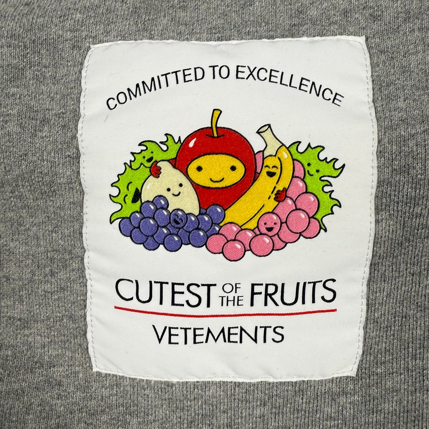 Vetements Cutest Fruits ‘Gray’ Crewneck
