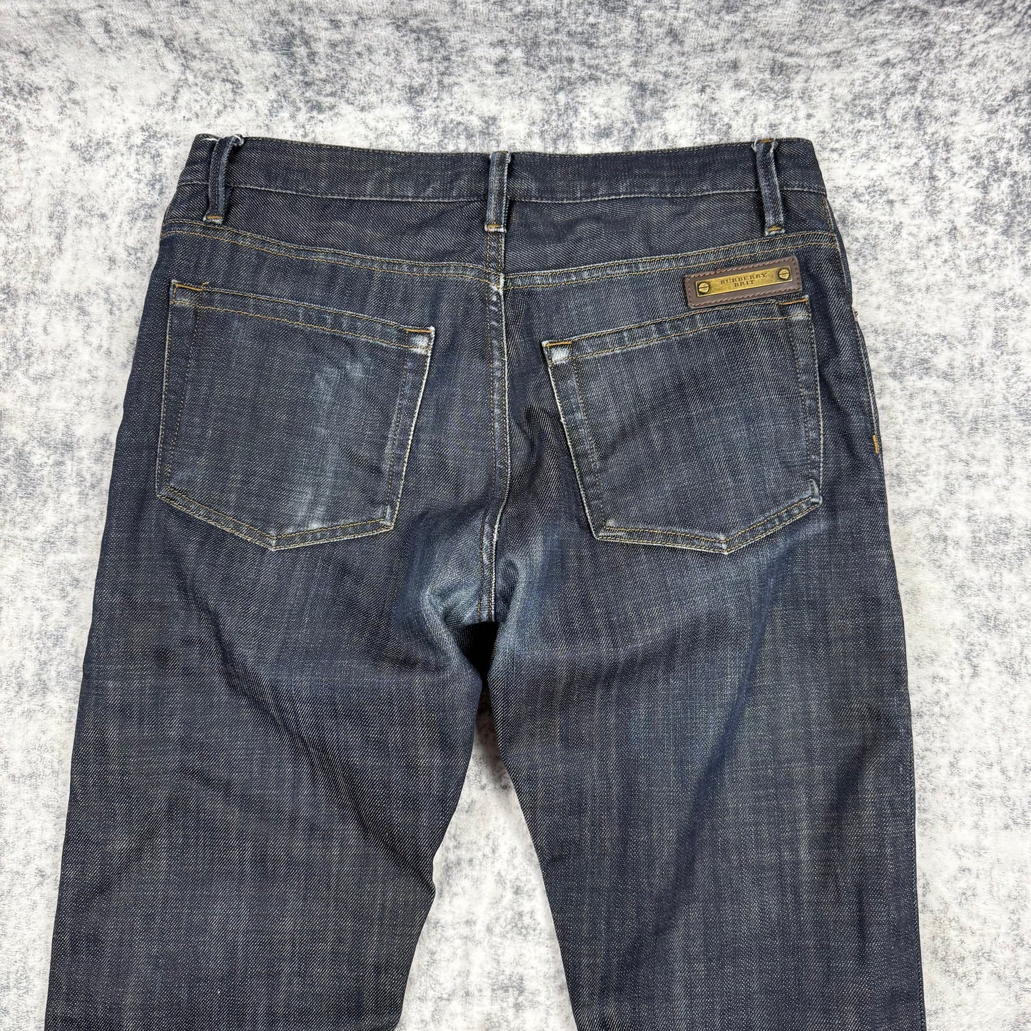 Burberry Dark Wash Straight Fit Denim Jeans