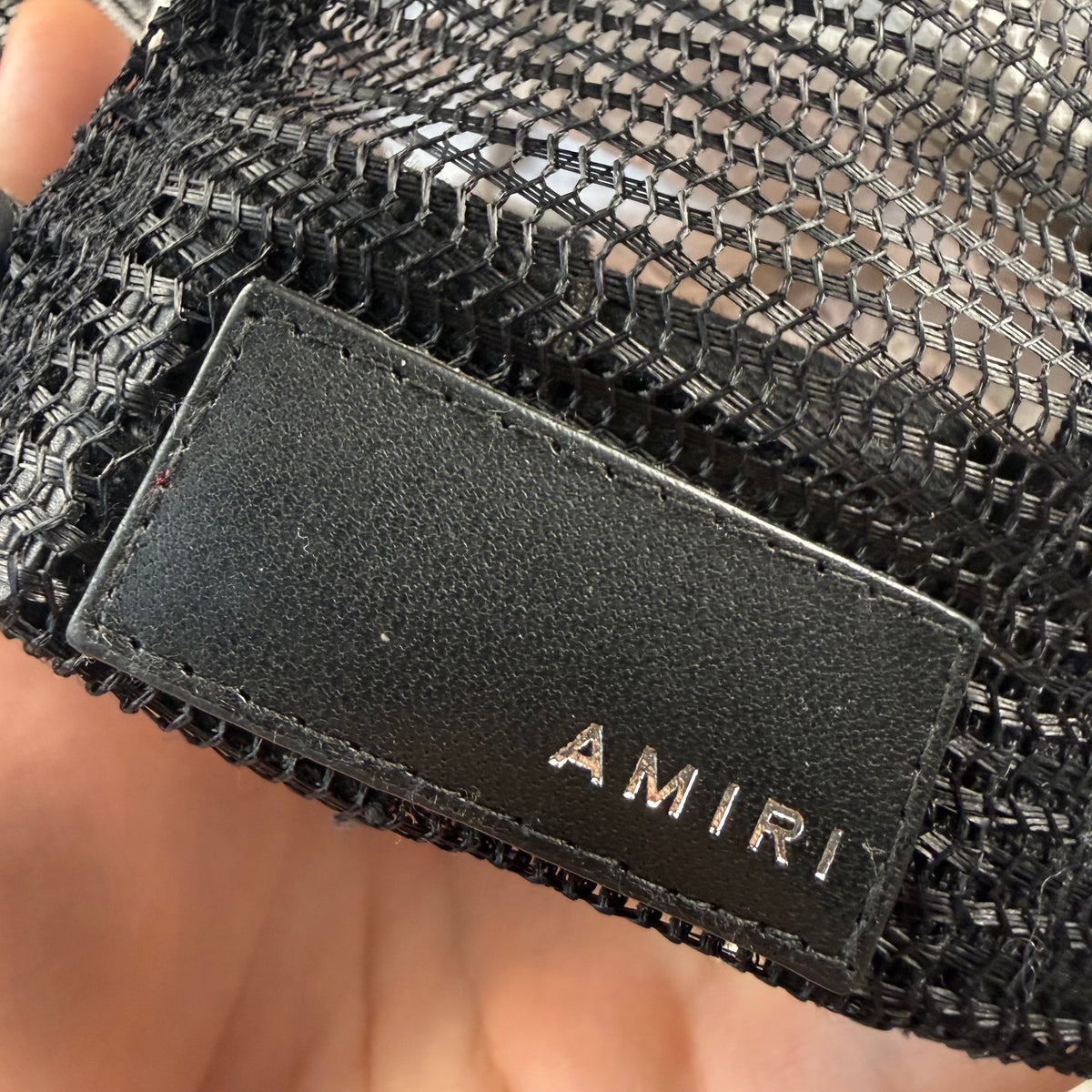 Amiri M.A. Logo Black Trucker Hat