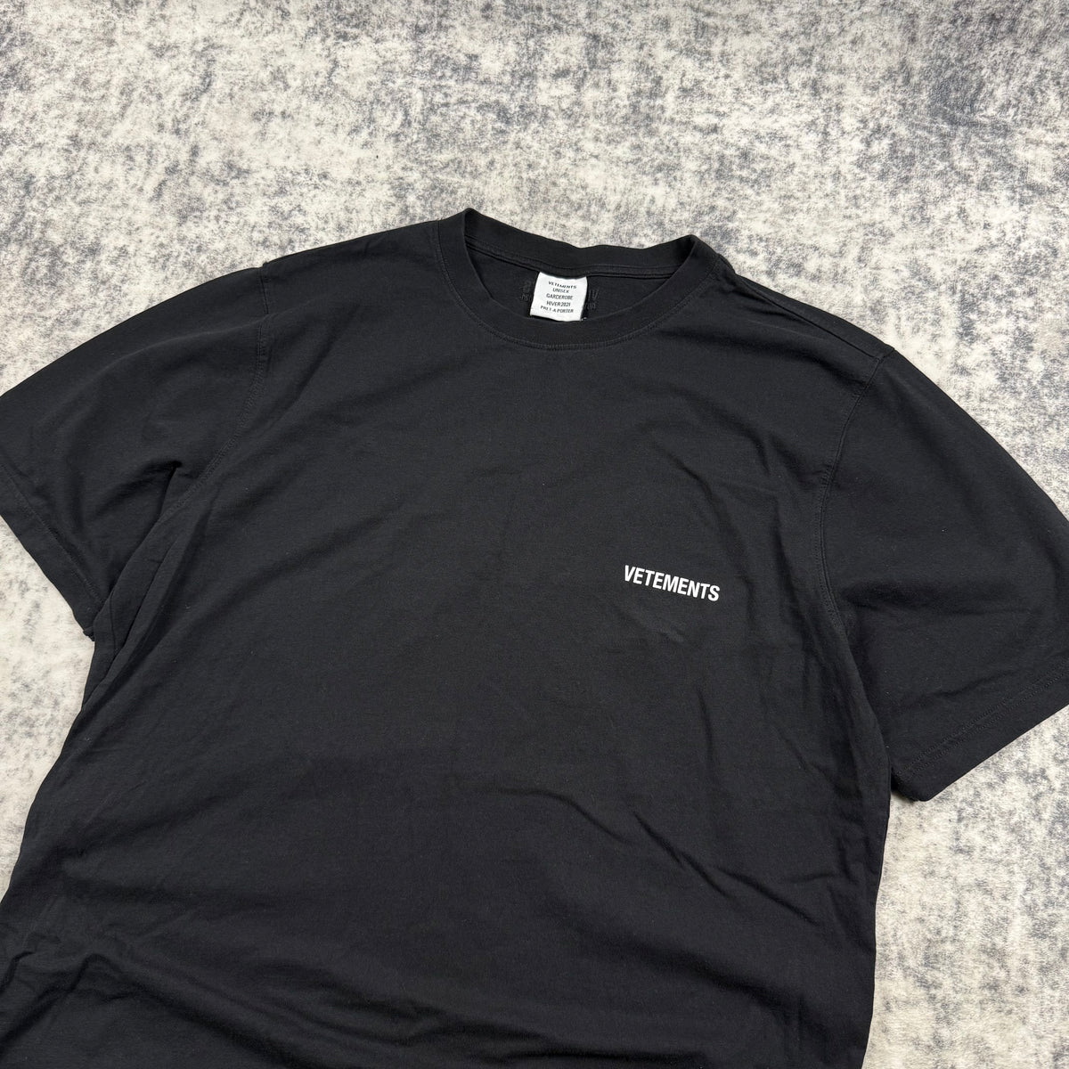 Vetements FW21 Logo Black T-Shirt