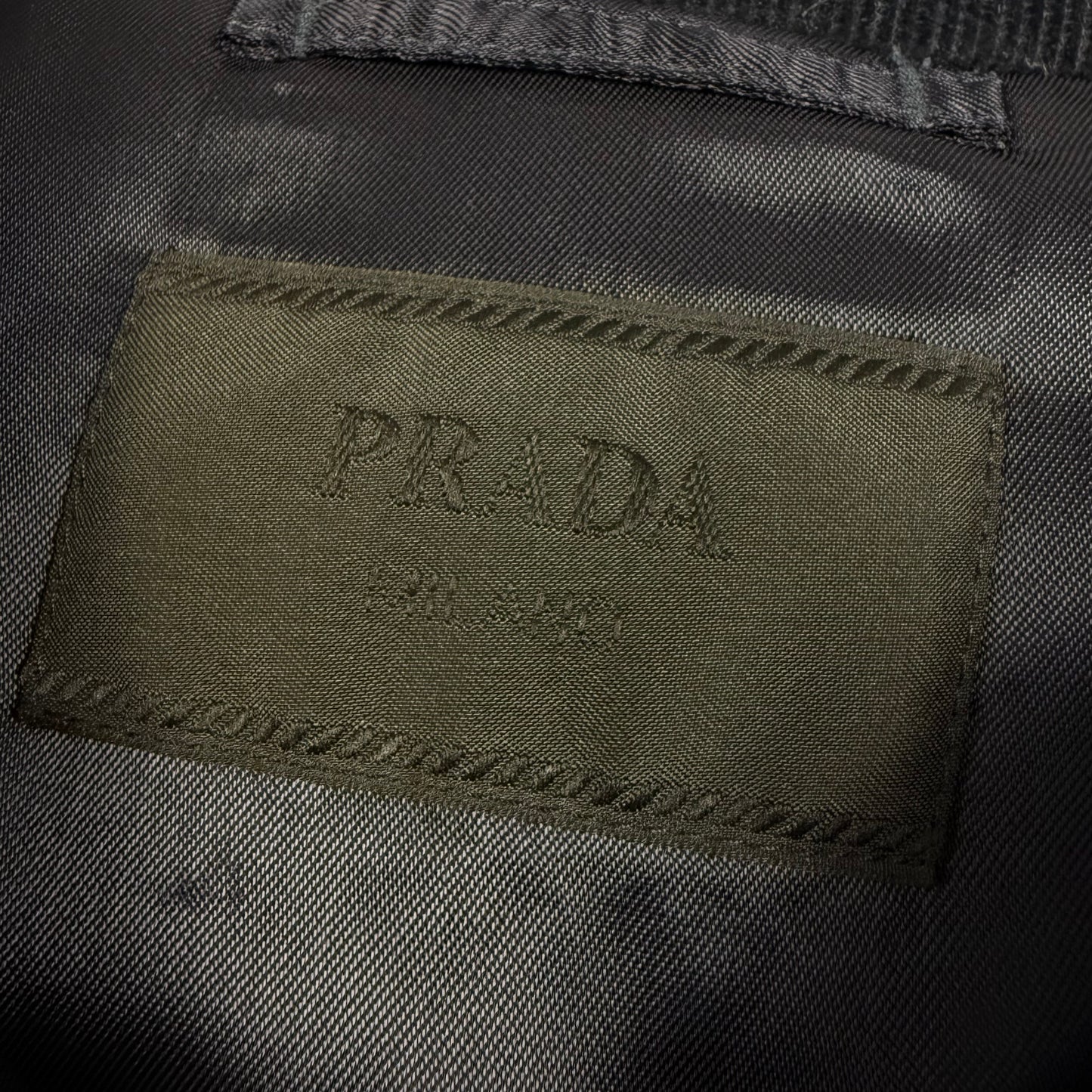 Prada Corduroy Logo Snap Button Up ‘Navy’ Shirt Jacket