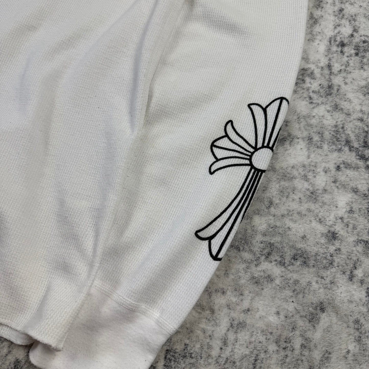 Chrome Hearts Horseshoe Cross Scroll Thermal ‘White’ L/S