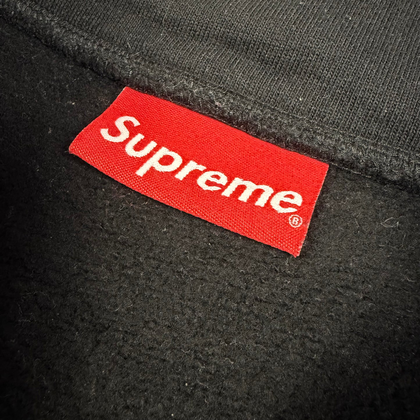 Supreme Leopard Panel Half ‘Black’ Zip Sweatshirt