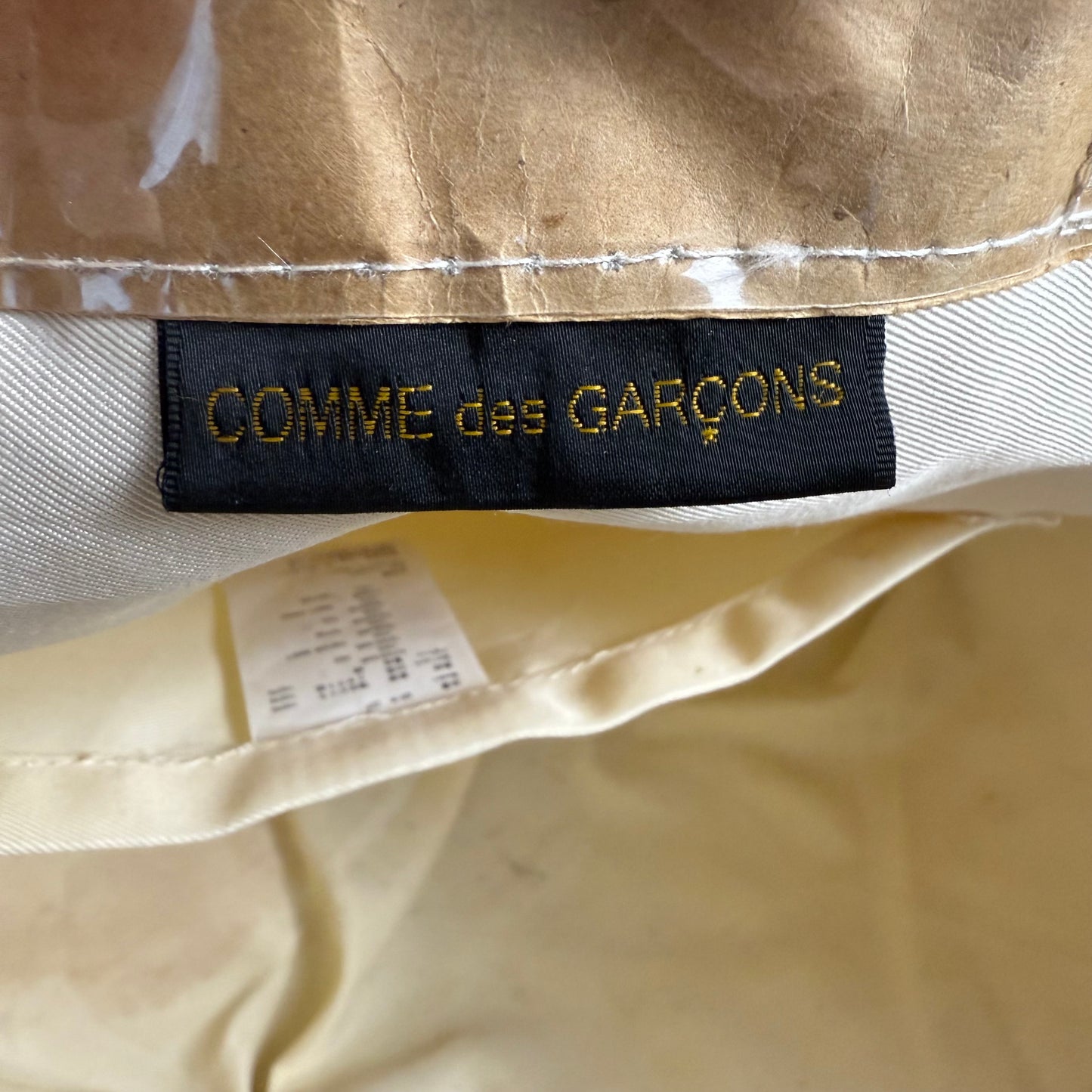 Come Des Garçons PVC Paper Tote Bag