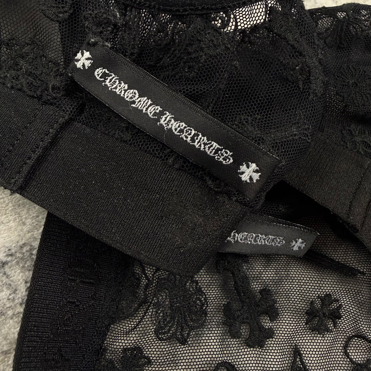 Chrome Hearts Lace Underwire Bra Lace and High-Waisted Brief