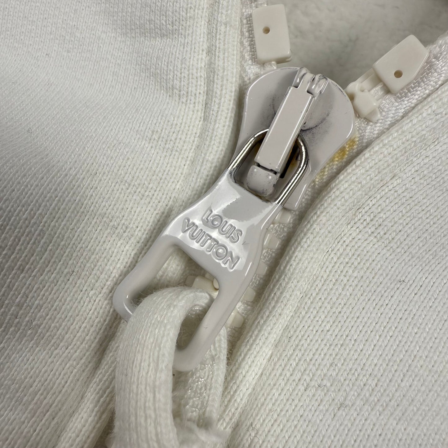 Louis Vuitton 3D Patched Pocket Half-Zip ‘White’ Hoodie