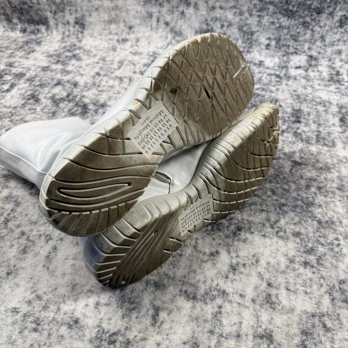 Maison Margiela SS17 White Leather Tabi High-Top Boots