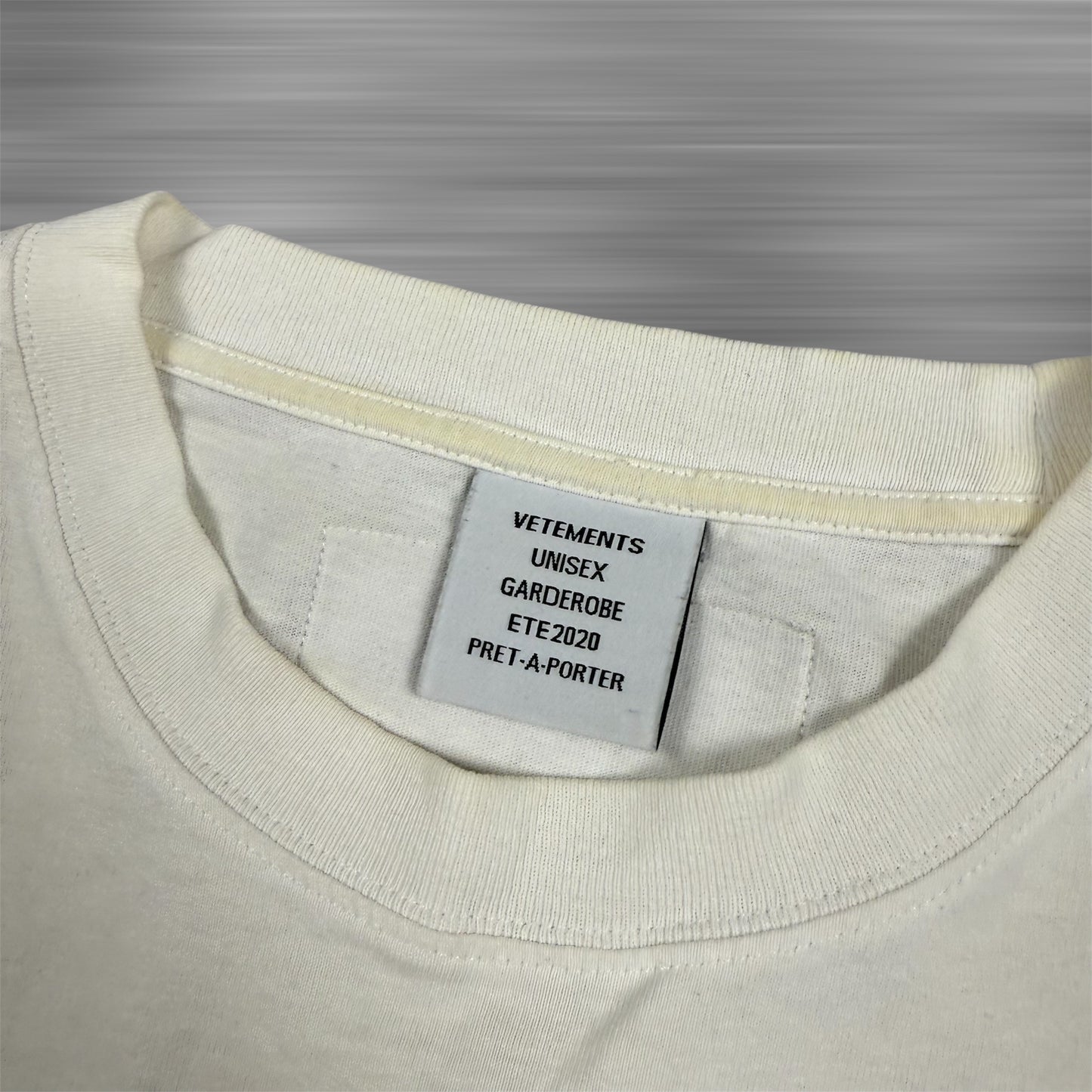 Vetements 2020 Shipping Label ‘White’ T-Shirt