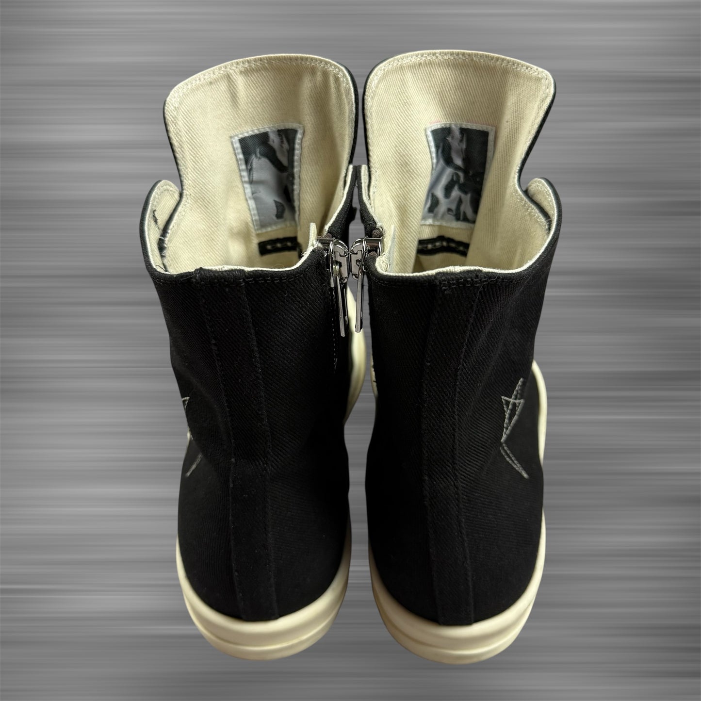 Rick Owens DRKSHDW Pentagram Embroidery High ‘Black’ Shoes