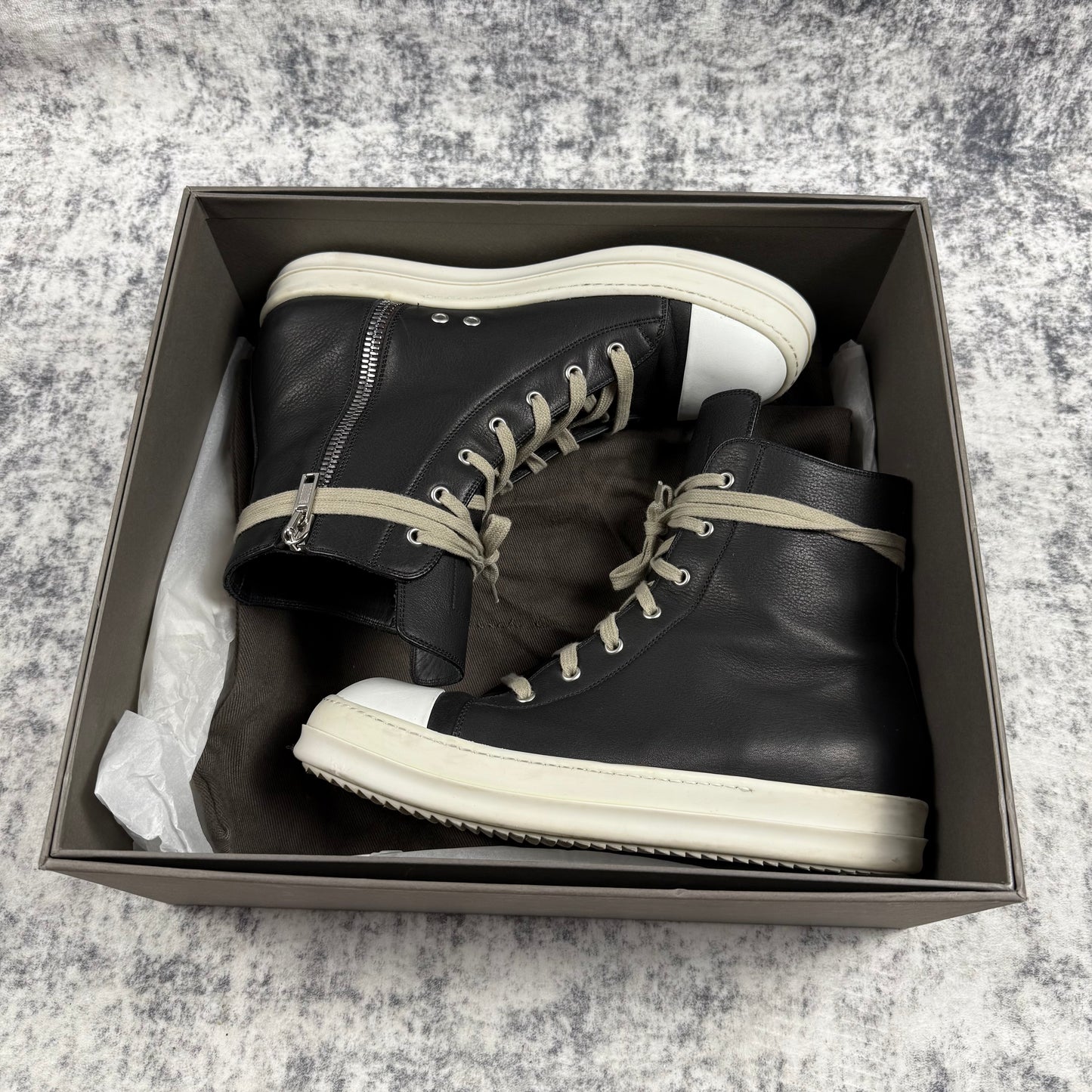 Rick Owens Mainline Leather ‘Black’ Ramones
