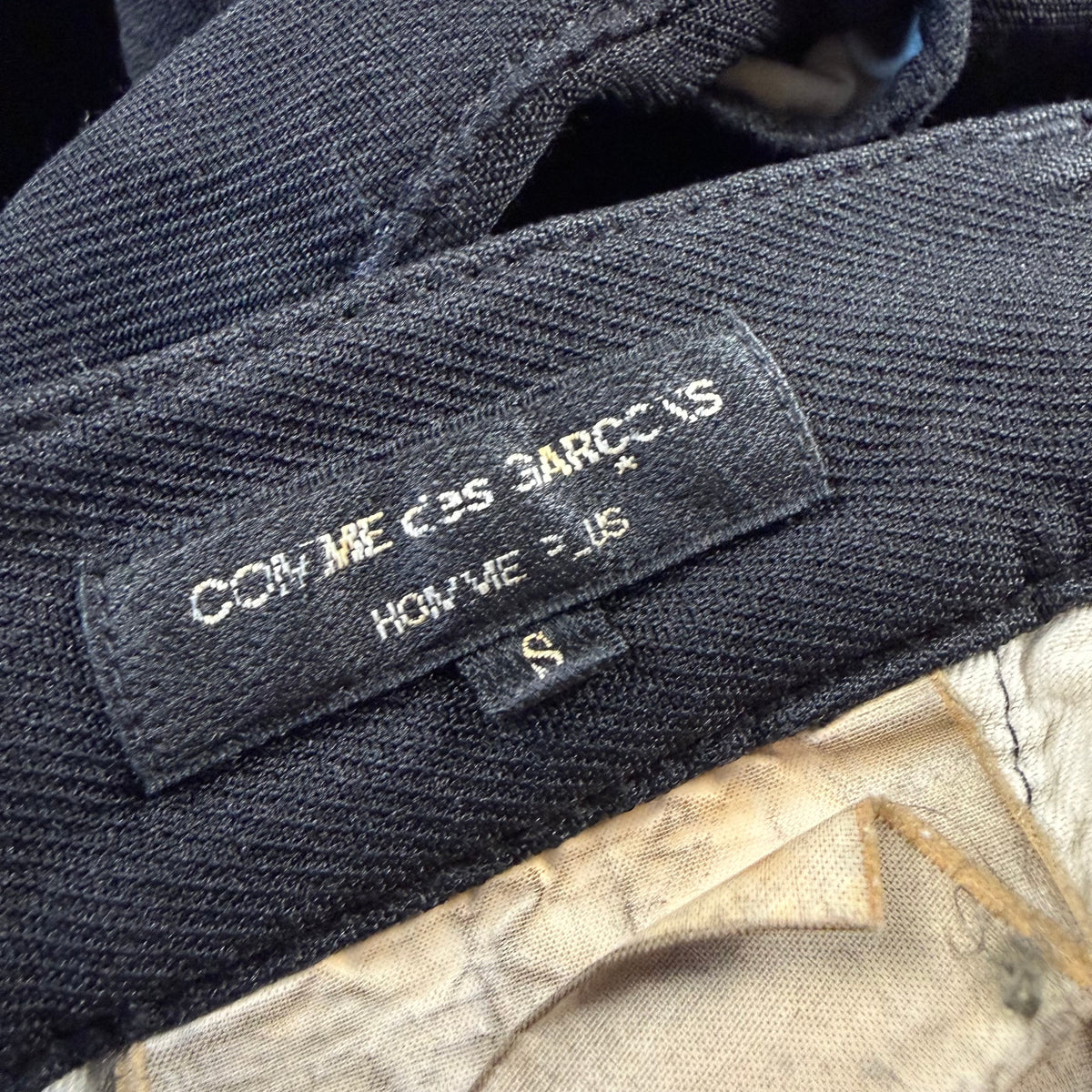 Comme des Garçons Homme Plus Black Zip Hem Trousers