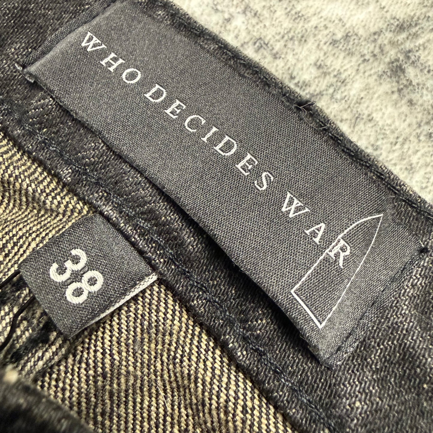 Who Decides War Black Patch Arch Mocha Denim Jeans