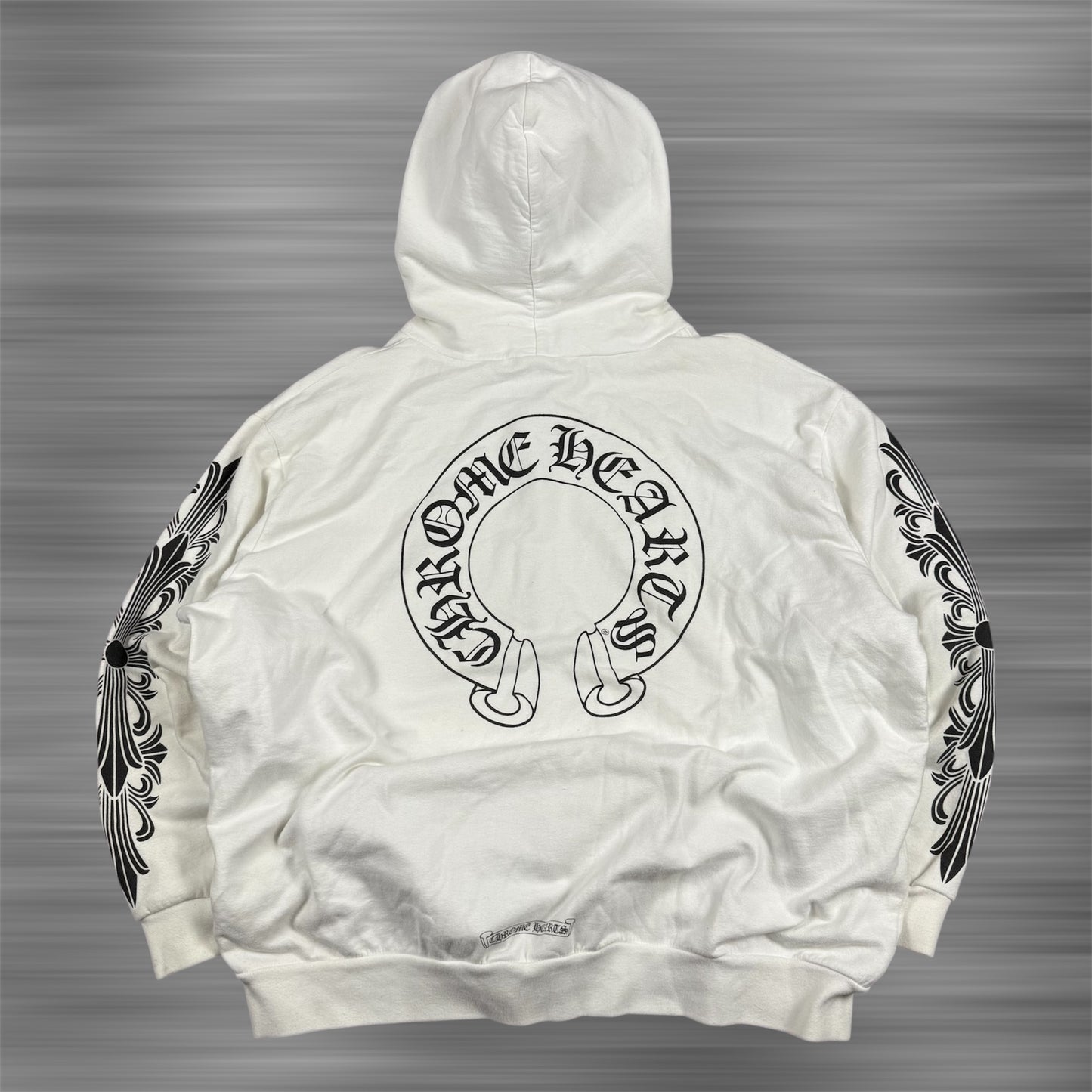 Chrome Hearts Horseshoe Floral ‘White’ Zip Up Hoodie