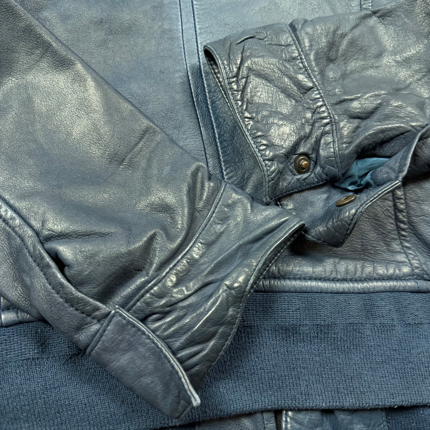 The Viridi Anne leather biker zipper jacket