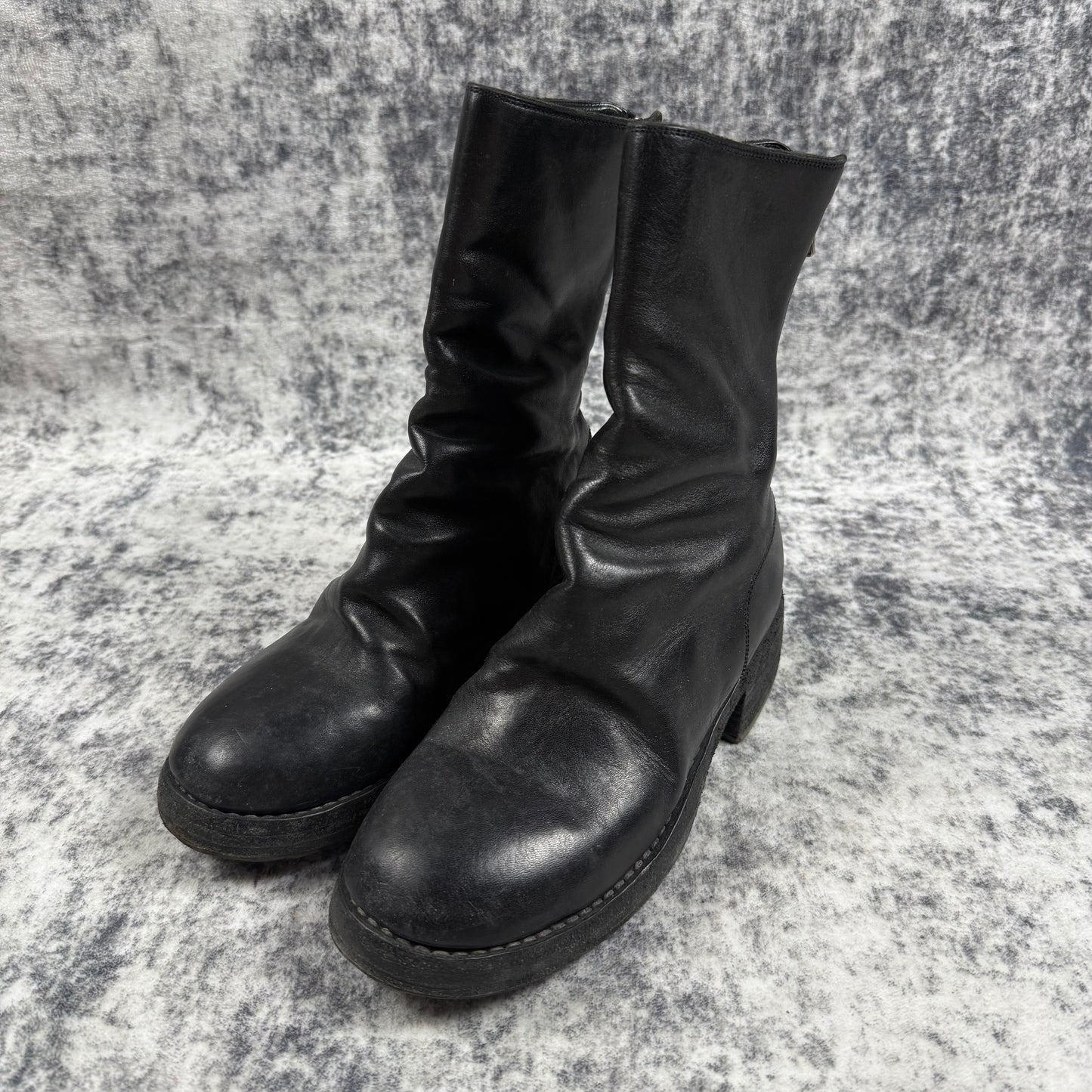 Guidi 788Z Horse Leather ʼBlack’ Back Zip Boots