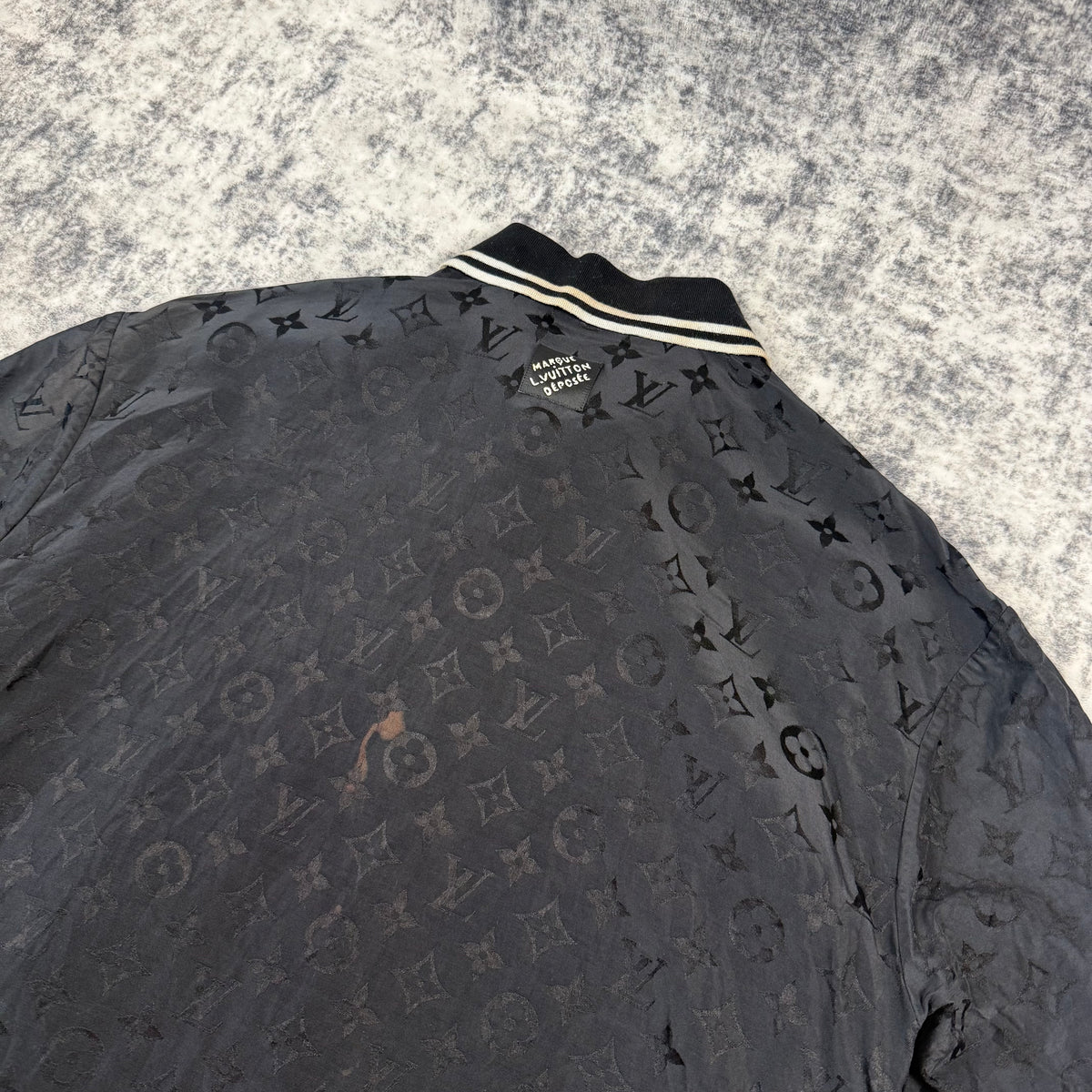 Louis Vuitton Monogram Moire Jacquard Short-Sleeved Silk Shirt
