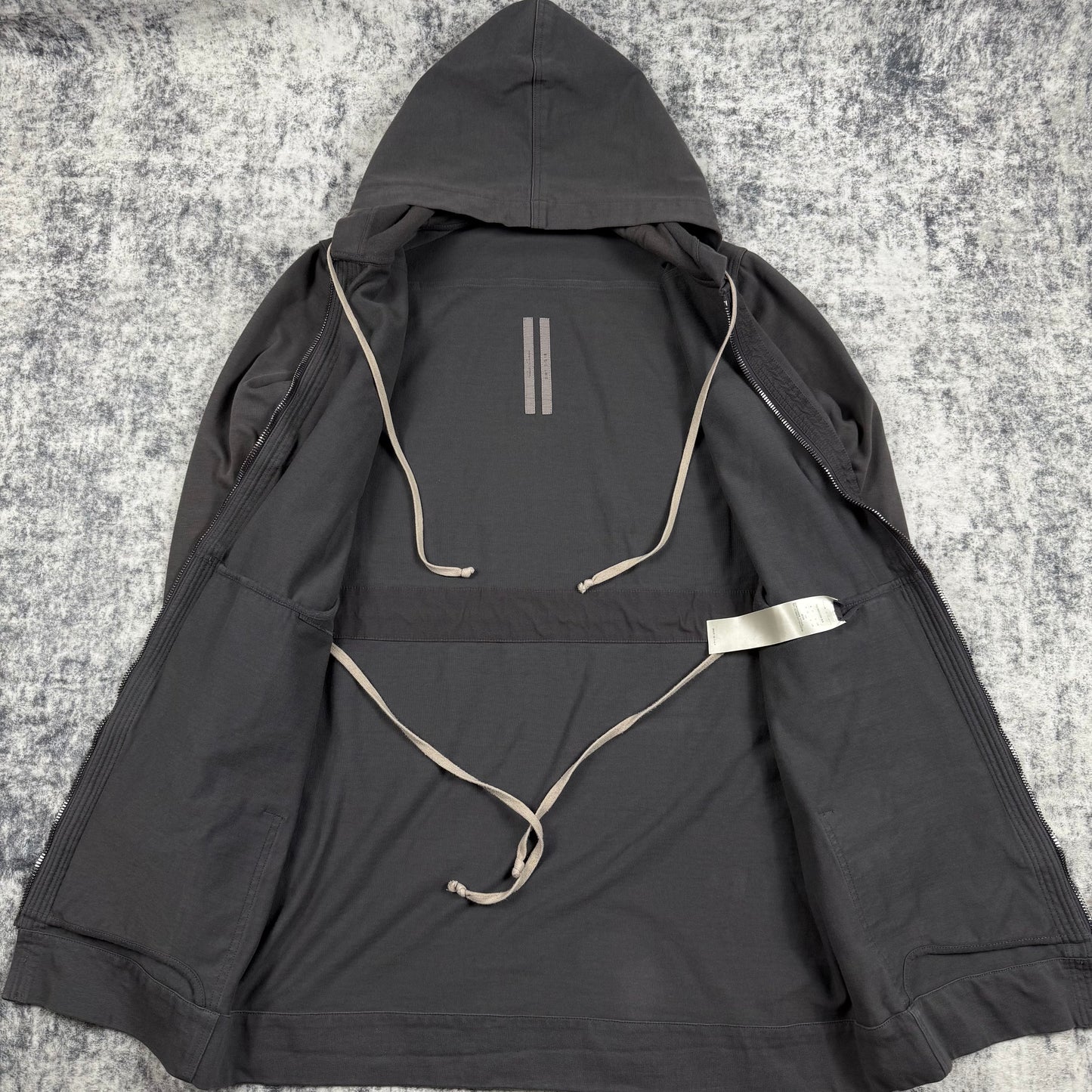 Rick Owens SS/18 Mainline Long Zip Hooded ‘Grey’ Jacket