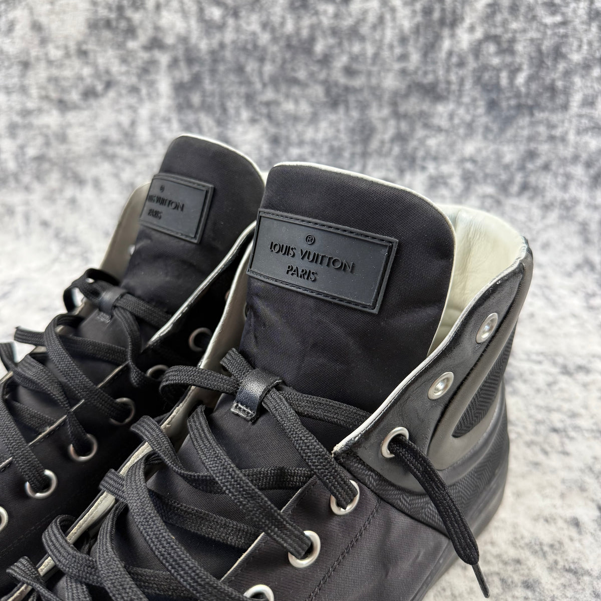 Louis Vuitton Damier Graphite Black High-Top Sneakers