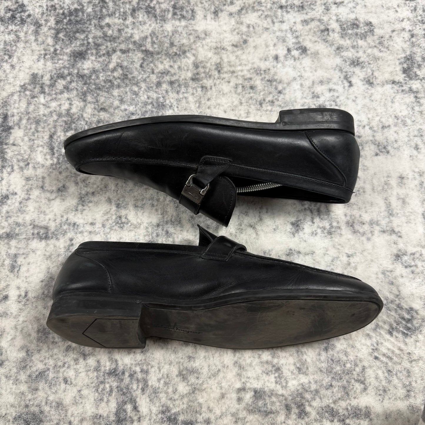 Salvatore Ferragamo Leather ‘Black’ Loafers