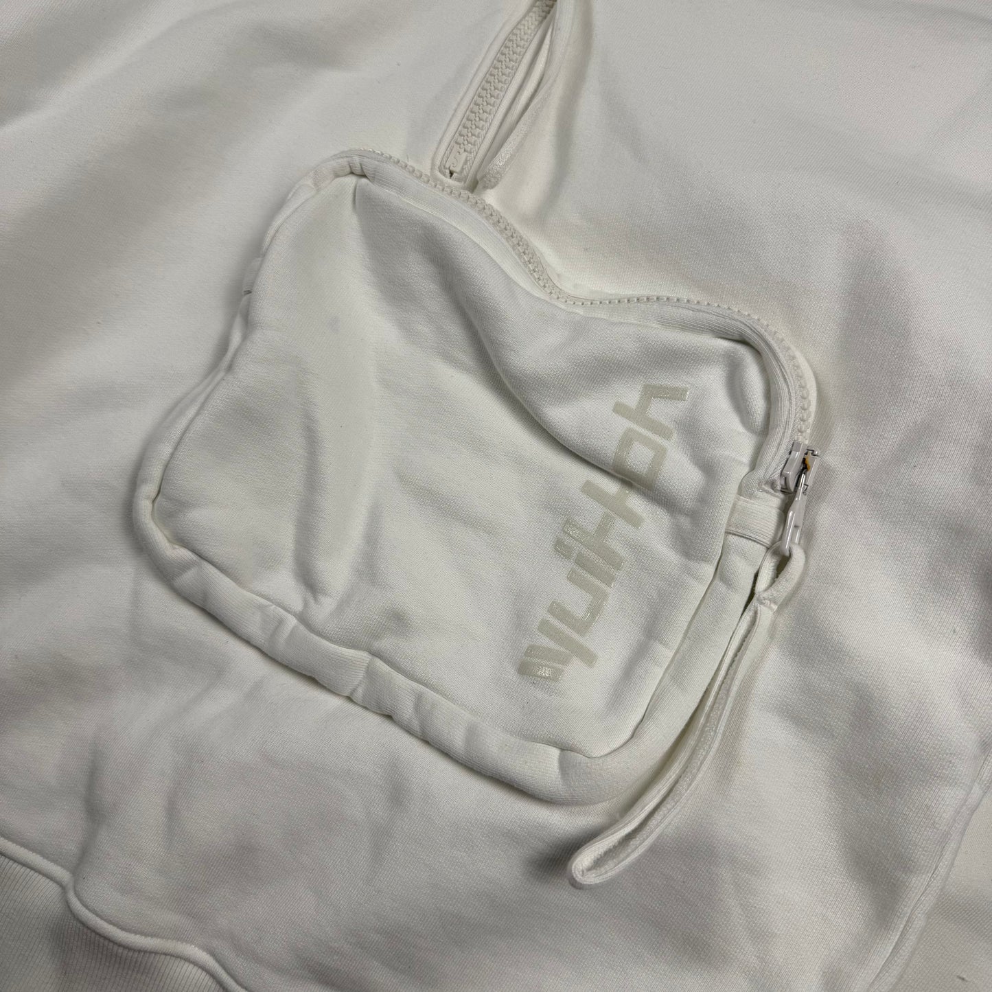 Louis Vuitton 3D Patched Pocket Half-Zip ‘White’ Hoodie