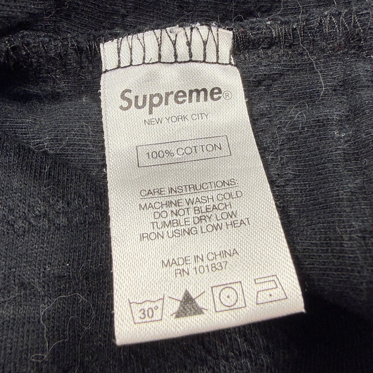 Supreme SS18 Rope Stripe ‘Black’ Long Sleeve