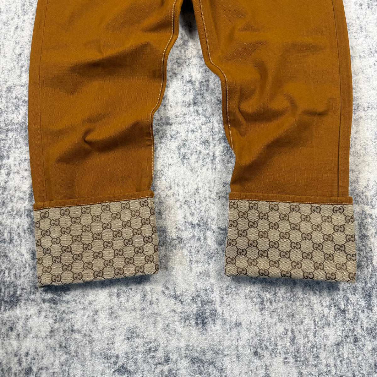 Gucci GG Monogram Cuff Canvas Workwear Trousers