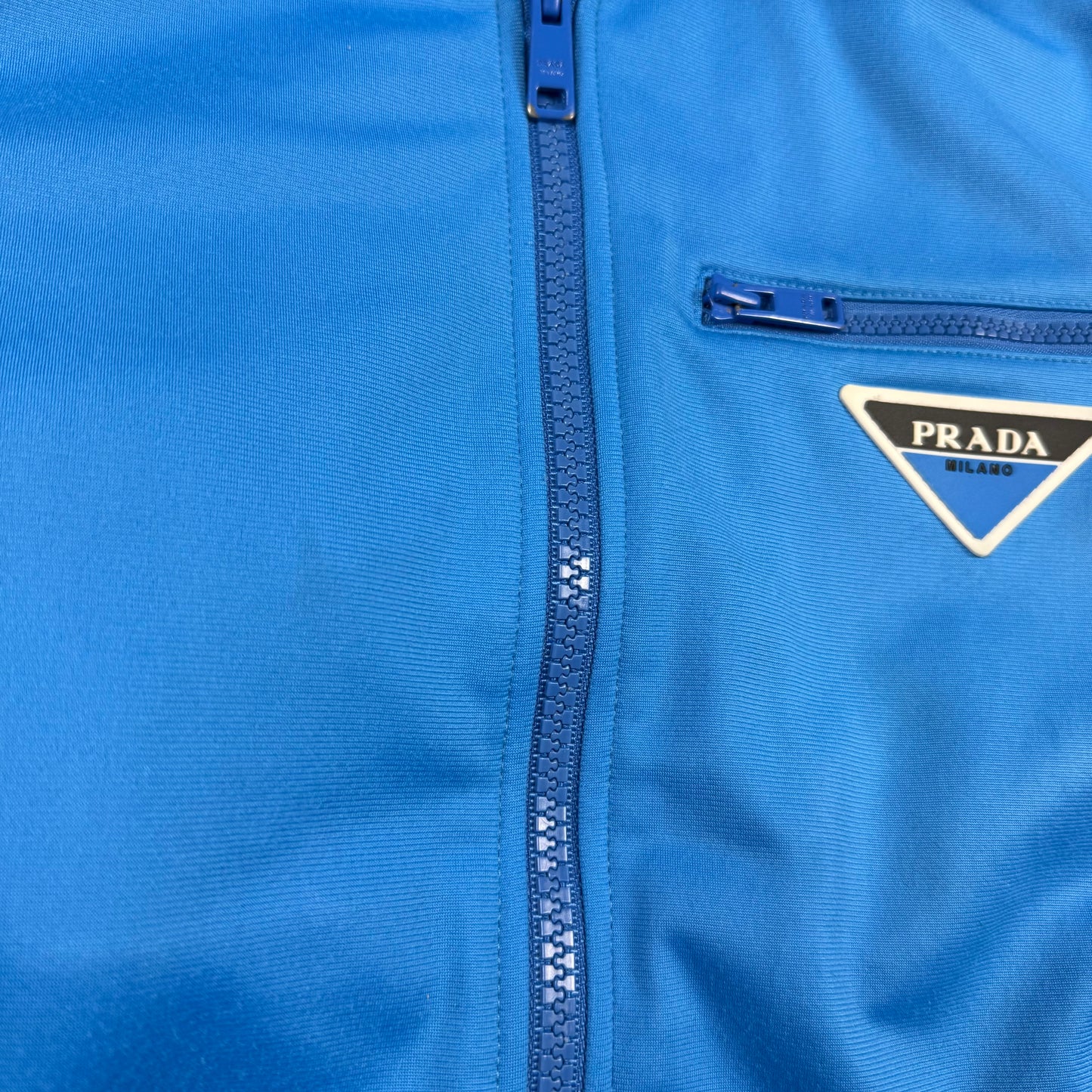 Prada Milano Triangle Logo Zip Track ‘Blue/Black’ Jacket
