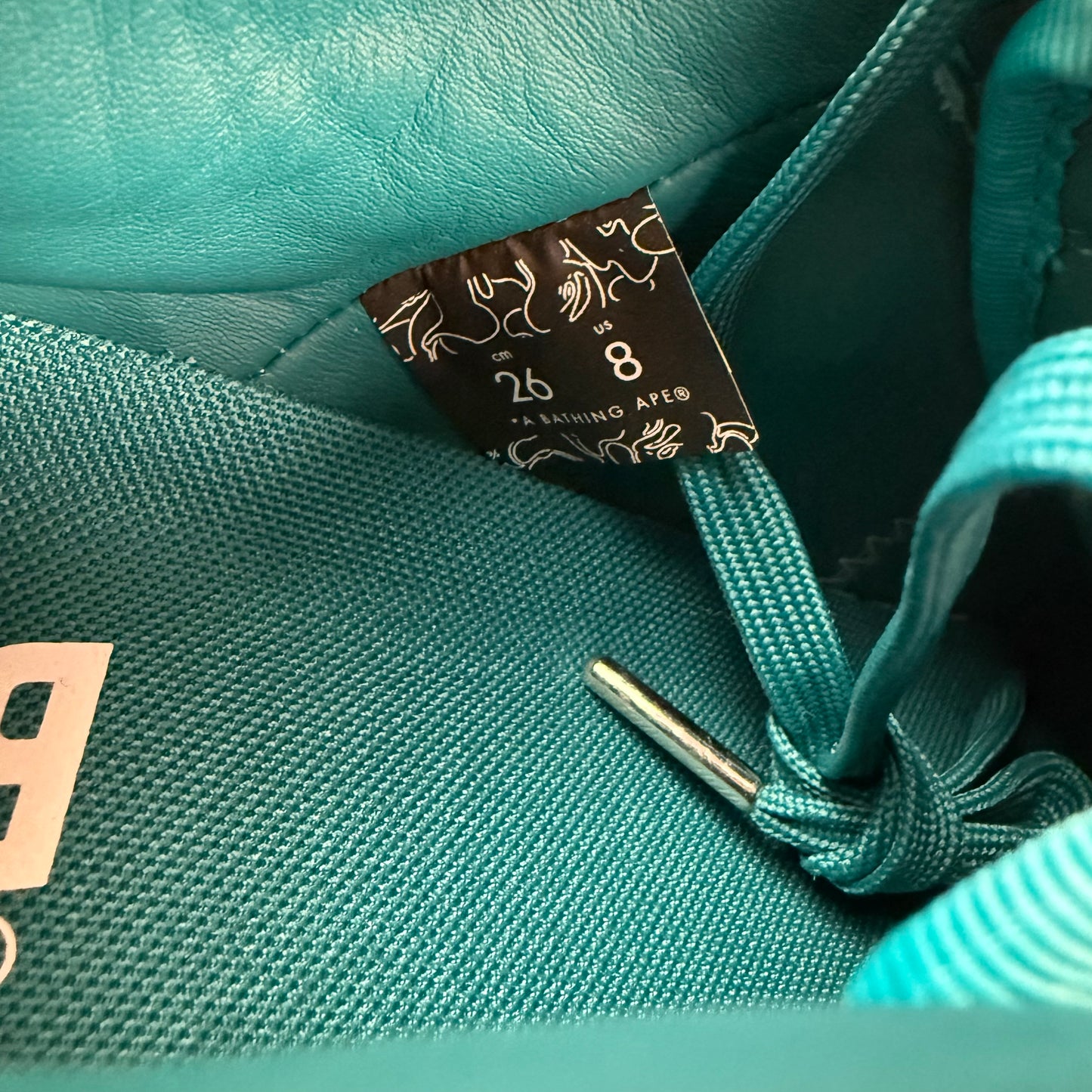 BAPE STA Teal Monotone Suede Low Top Sneakers