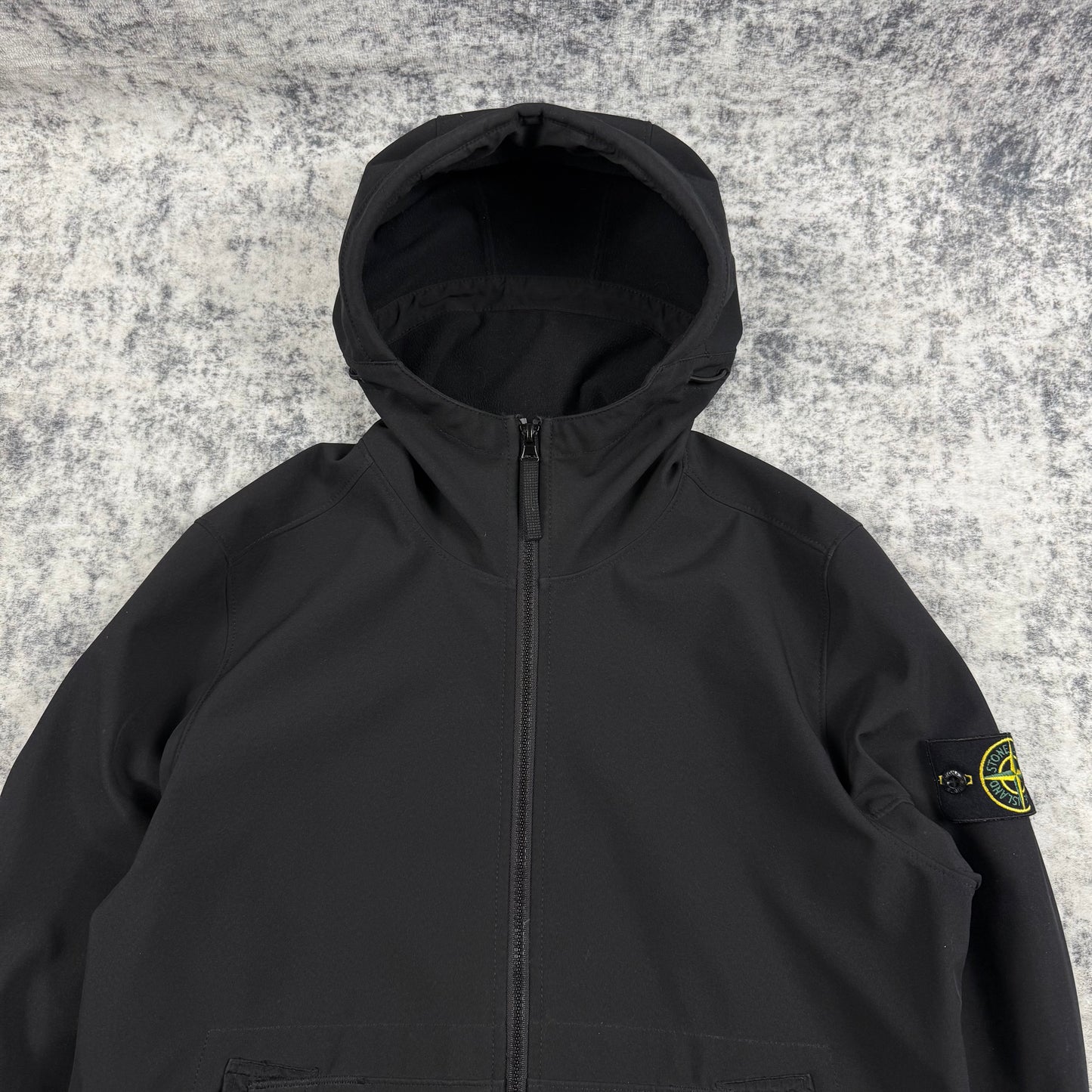 Stone Island Soft Shell-R Hooded ʼBlack’ Jacket