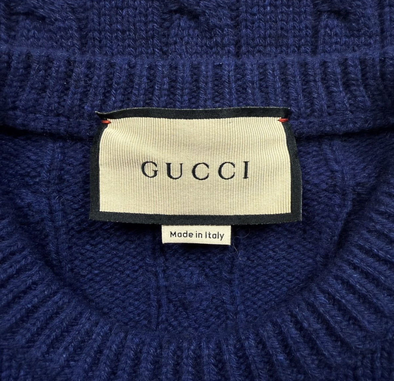 Gucci Striped Cable-Knit Cashmere Sweater