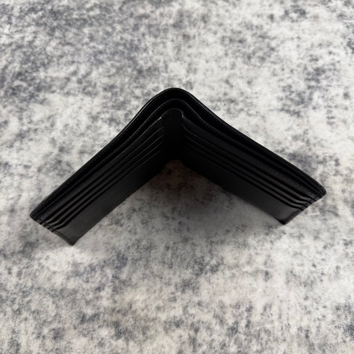 Saint Laurent Paris Black Grain de Poudre Leather Bifold Wallet