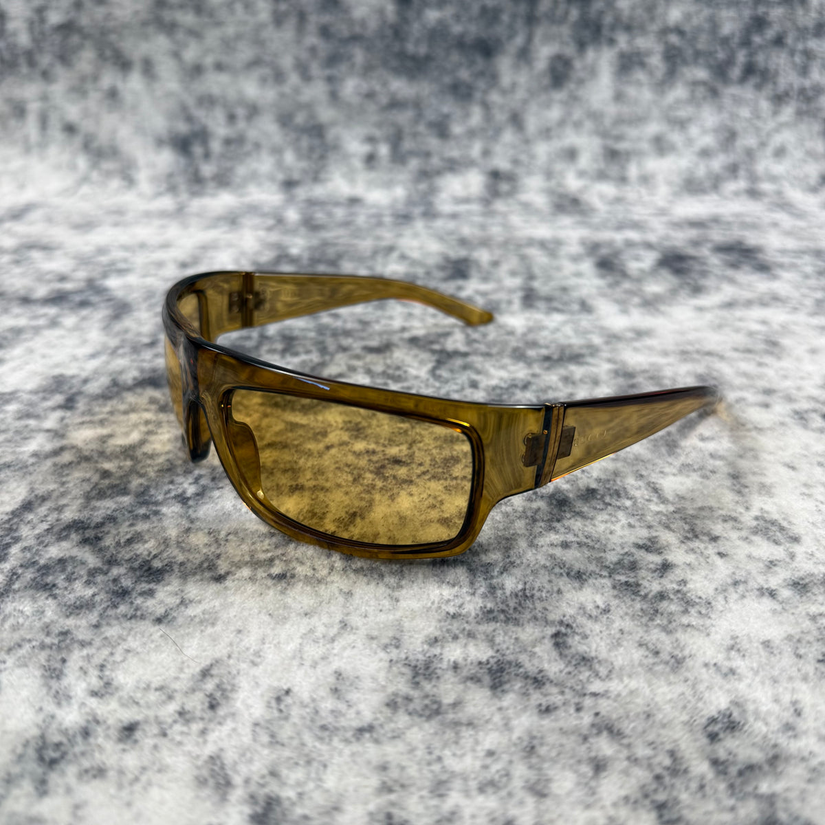 Gucci Vintage GG Amber Shield Sunglasses