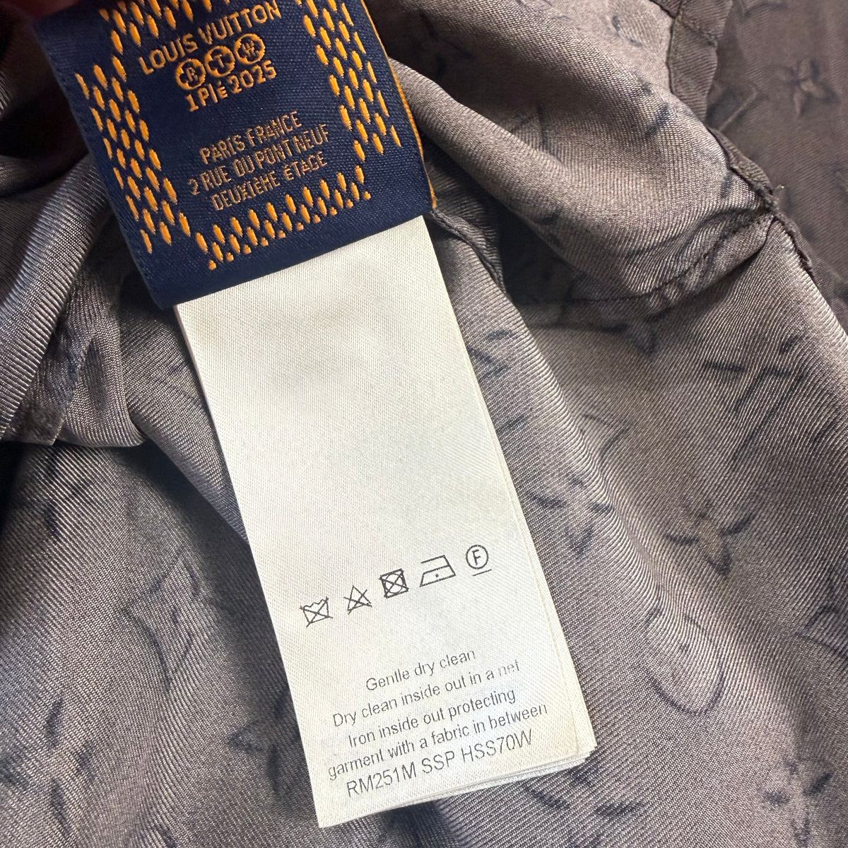 Louis Vuitton Printed Monogram Short-Sleeved Silk Shirt