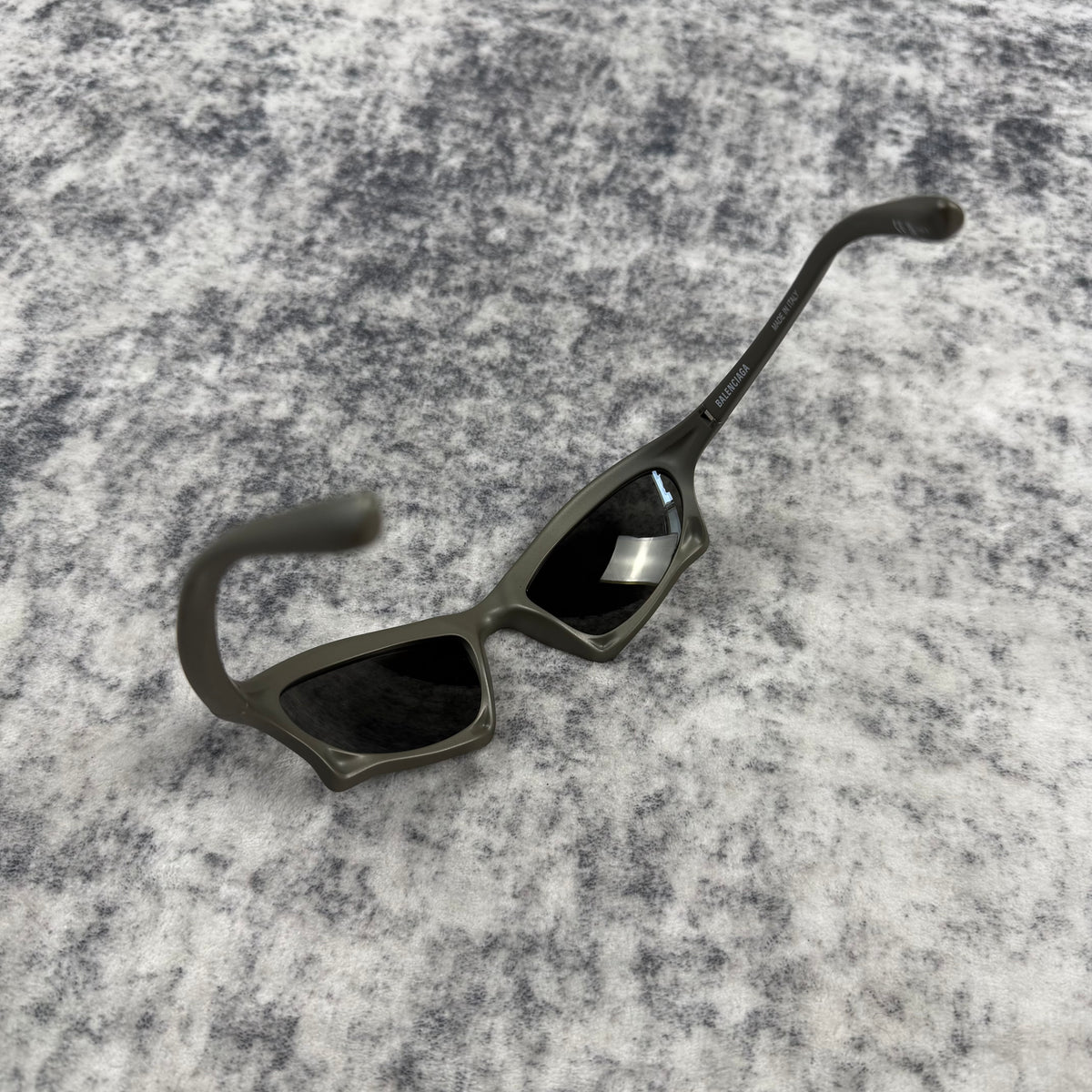 Balenciaga Bat Rectangle ‘Gunmetal/Silver’ Sunglasses