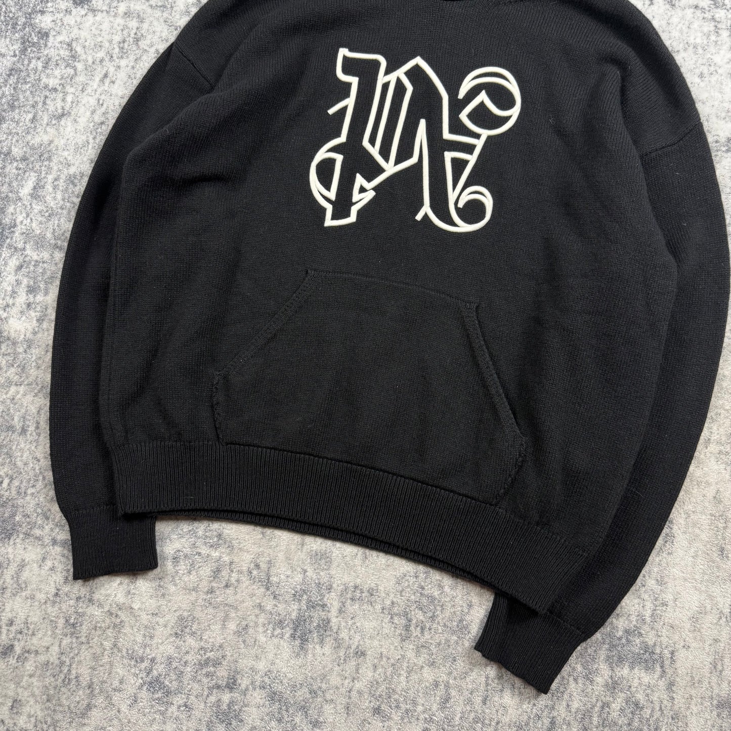 Palm Angels Monogram Knitted ‘Black’ Hoodie