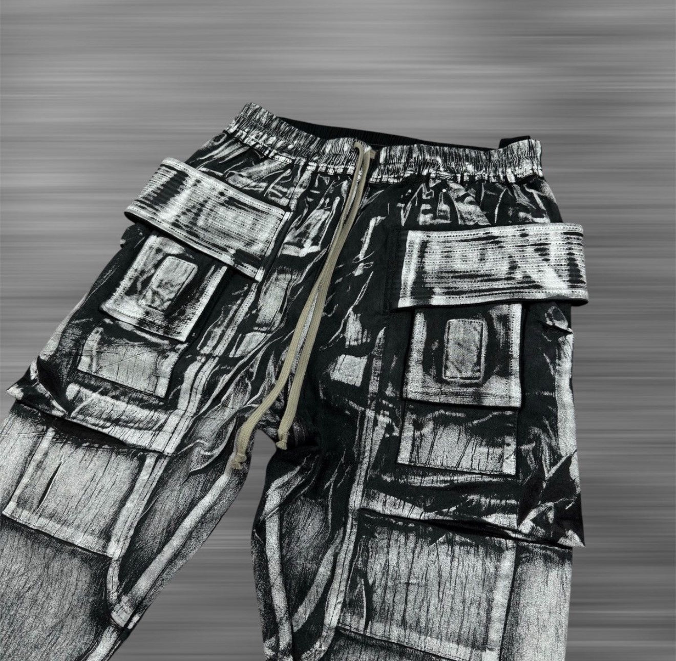 Rick Owens Drkshdw White waxed Sweatpants