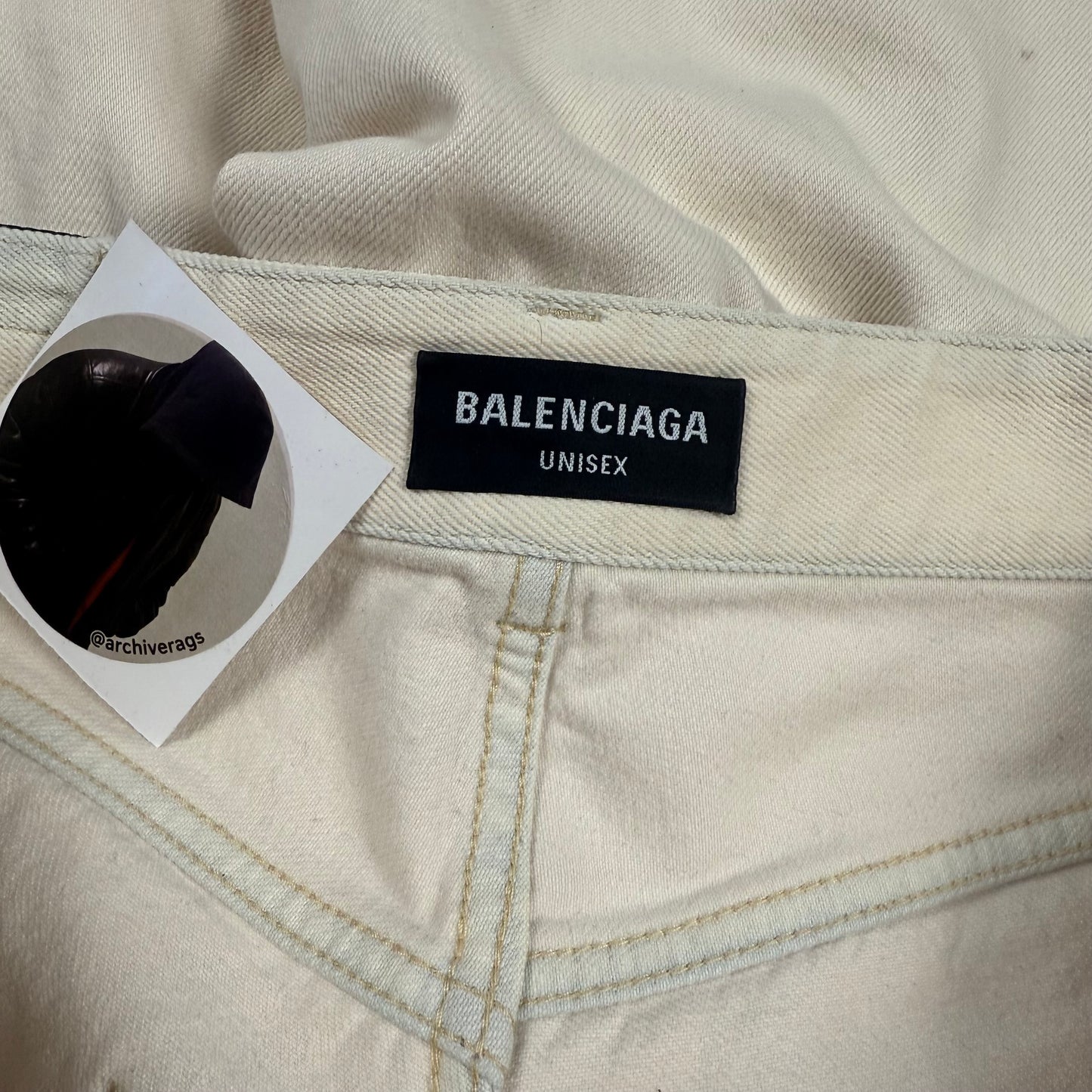 Balenciaga Multi Pocket Wide Leg Cargo Denim Jeans